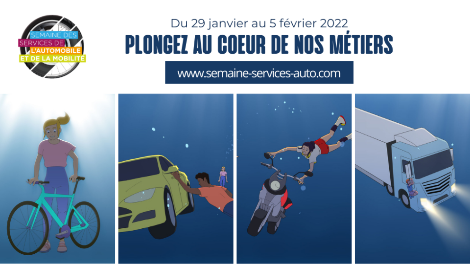 Du 29 janvier au 5 février 2022. Plongez au coeur de nos métiers. www.semaine-services-auto.com