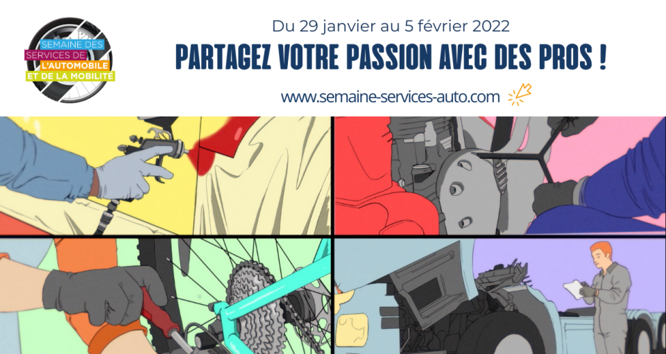 Du 29 janvier au 5 février 2022, Partager votre passion avec des pros ! www.semaine-service-auto.com